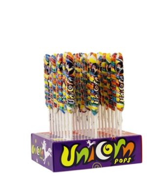 Adam & Brooks Unicorn Rainbow Pop 10" Lollipop Stick 24ct